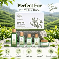 Ensemble de soins de la peau à l'acide salicylique fermenté, anti-acné, anti-rougeurs, apaisant, resserrant les pores, contrôlant le sébum, EGCG, thé vert