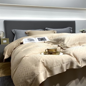 Ga Trải Giường Tencel Vải <span class=keywords><strong>Jacquard</strong></span> 300TC Sang Trọng Bộ Ga Trải Giường Khách Sạn Có Vỏ Gối - Product Image 2