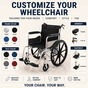 Sedia a Rotelle Manuale Pieghevole in Acciaio Leggero e <span class=keywords><strong>Portatile</strong></span> per Attrezzature di Riabilitazione - Product Image 4