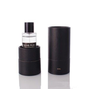 Wholesale Empty Luxury Round Spray <b>Bottle</b> 25ml 50ml Transparent <b>Refillable</b> <b>Perfume</b> Glass <b>Bottle</b> with Kraft Paper Tube - Product Image 4