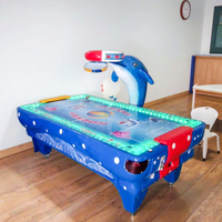 Table de hockey sur air à monnayeur, machine de jeu d'arcade, jeu de sport commercial en métal pour 2 joueurs, idéal pour les centres de divertissement familial