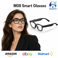 Lunettes Intelligentes avec Caméra, 2 Go de Stockage, Enregistrement Photo/Vidéo/Audio, Batterie 300 mAh, 7 Heures d'Autonomie Musicale, Contrôle Tactile, Portables