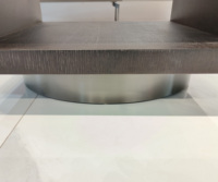 Hotel Zuhause Wohnzimmer High-End-Metallbasis-Konsole Tisch Marmor-Schieferplatte Sofa Eck-Seitentisch
