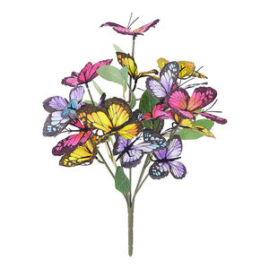 Ramo de Mariposas, Flores Artificiales de Seda, <span class=keywords><strong>Planta</strong></span> de Hierba, <span class=keywords><strong>Iris</strong></span> Simulado, Decoración para Cumpleaños y Bodas - Product Image 3