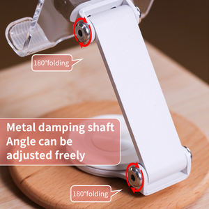 Boneruy L72 support de bureau en bois de hêtre pour Mobile 360 angle de rotation support de téléphone réglable ABS support de téléphone en acrylique transparent - Product Image 5