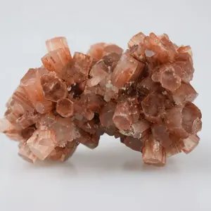 批发天然石英水晶群岩石矿物标本红色霰石粗糙