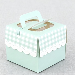 Xử lý đám cưới cấp thực phẩm cao tông cửa sổ quà tặng bánh hộp bánh xách tay hộp với thiết kế tùy chỉnh - Product Image 1