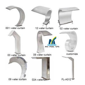 Rideau de cascade en acier inoxydable, de <span class=keywords><strong>piscine</strong></span>, pour <span class=keywords><strong>douche</strong></span>, nouveau Design, livraison gratuite - Product Image 1