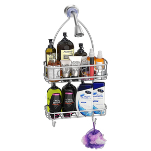 Étagère suspendue en fil métallique stable ferme Anti-balançoire organisateur de caddie de <span class=keywords><strong>douche</strong></span> sur le support de <span class=keywords><strong>douche</strong></span> étagère de caddie de <span class=keywords><strong>douche</strong></span> sans perceuse - Product Image 1