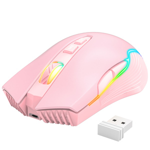 Ratón Inalámbrico para Juegos <span class=keywords><strong>ONIKUMA</strong></span> <span class=keywords><strong>CW905</strong></span> Rosa, Muestra Gratis, Ajustable, 7 Colores RGB, 6400DPI, Resistente al Agua - Product Image 2