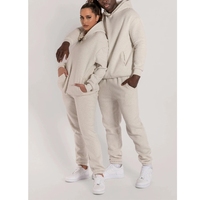 Sonbahar kış özel düz % boş Logo pamuk Blend boy Unisex kazak kırpılmış tişörtü sıcak kadınlar rahat Hoodies setleri
