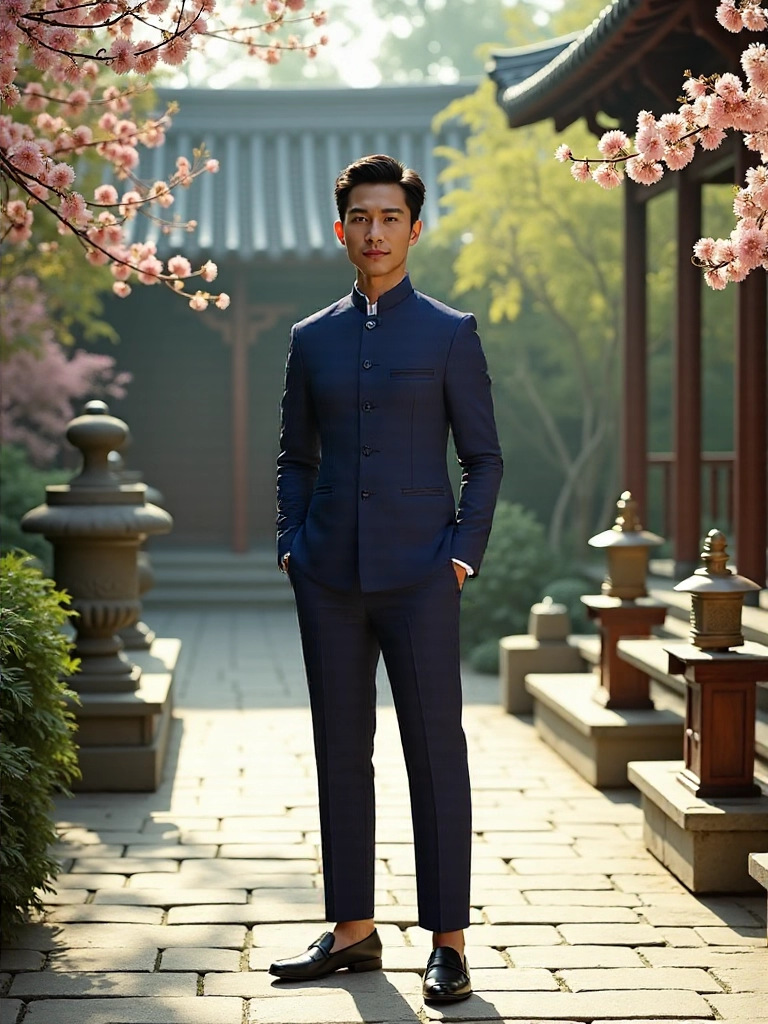 Pantalon haut bleu marine