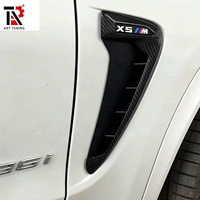 Grille supérieure avant en fibre de carbone pour BMW X5M F85, X5 F15, X6 F16, X6M F86, cadre de calandre avant, coques de rétroviseurs, garnitures de couvercles d'aération