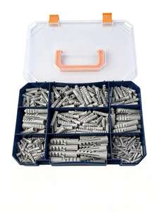 Chevilles murales en plastique à expansion, capacité 10 kg, boulons amovibles, solutions sécurisées pour fixations sur bois - Product Image 2