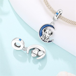 Copper Plated Dangle Charm Beads Mix Design Animal Heart Cross Bow Jewelry Charms Fit <b>Snake</b> <b>Chain</b> Bracelet Women Girls Gift - Product Image 4