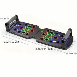 Équipement de gym à domicile 28-en-1 : Planche de pompes pliable en caoutchouc ABS et Corde de traction pour entraînement abdominal – Durable et portable - Product Image 2