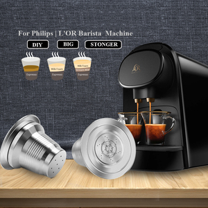 Nouvelle version SS304 XXL Double Capsule de <span class=keywords><strong>café</strong></span> Compatible avec <span class=keywords><strong>LOR</strong></span> Barista Machine Nespreso-s l'examen des capsules de <span class=keywords><strong>café</strong></span> or - Product Image 6