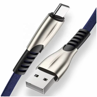 Kabel pengisi daya USB tipe-c, kabel pengisian daya USB tipe-c, kabel pengisian daya USB Data kecepatan tinggi dengan nilon Aloi seng dan kabel pengisian Premium tembaga murni