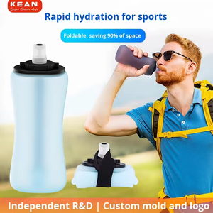Eco Friendly BPA Free Silicone Outdoor Water <strong>Bottle</strong> Folding 350 ml Queeze Running Handheld Water <strong>Bottle</strong> for Running - Product Image 4