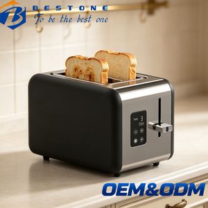 เครื่องปิ้งขนมปัง BESTONE 2 ช่อง สแตนเลส พร้อมระบบตั้งเวลาแบบดิจิตอล ฟังก์ชั่นละลายน้ำแข็ง อุ่นอาหาร และยกเลิกการปิ้ง ใช้งานในครัวเรือน - Product Image 1