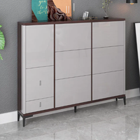 Zapatero Abatible Ultra Fino Para La Entrada Del Hogar Mueble Recibidor De Madera Estrecho Con Cajones Basculantes