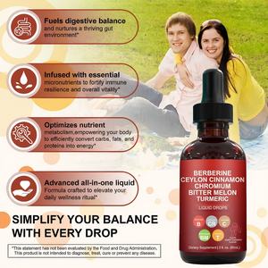 Suplemento Herbal <span class=keywords><strong>en</strong></span> <span class=keywords><strong>Gotas</strong></span> Líquidas de Berberina y Canela de Ceilán de Marca Privada OEM para Mujeres, Energía y Apoyo Inmunológico, 60 ml, Sabor a Bayas - Product Image 3