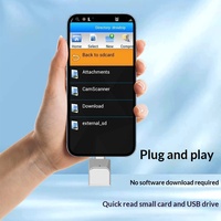 Lecteur de cartes multifonction haute vitesse en alliage d'aluminium, USB Type C, double interface, compatible avec les téléphones mobiles, modèle d'origine chinoise