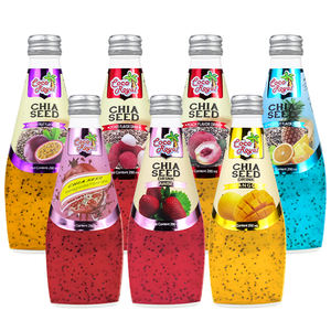 ขวดขนาด290มล. * 12ขวดบรรจุกล่องนำเข้าจากประเทศไทยเมล็ดโกโก้เชียน้ำผลไม้รสผลไม้ปราศจากไขมันกล้วยว่านหางจระเข้สับปะรด - Product Image 6