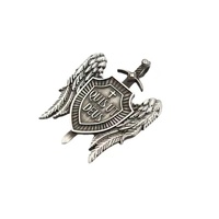 Pendentif de collier gothique Quis ut Deus Vintage archange Michael