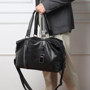 Genuine Cowhide Leather Duffel <b>Bag</b> Large <b>Weekender</b> Capacity Travel Crossbody Gym Handbag Gym Duffel Short Trip - Product Image 3