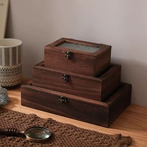 Wooden Storage <b>Box</b> Set Paulownia Wood Flip Top Jewelry Organizer Desktop Dustproof Solid Color 12L Shandong Made - Product Image 1