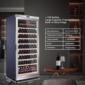 357l Wine Cooler Refrigerator Stainless Steel Cabinet Intelligent Cellar for Red/white Champagne Cocktail Liquor Wine Cooler - Product Image 6