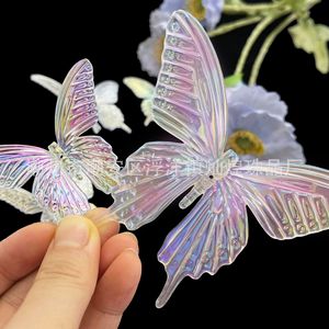 Décor transparent 3D en acrylique papillon irisé pour coque de téléphone, pendentif, rideau perlé, artisanat, accessoires DIY - Product Image 4