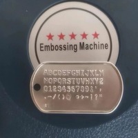 Étiquette de chien en acier inoxydable étiquette de nom carte d'identité Machine de gaufrage manuelle 52 caractères étiquette Embosser