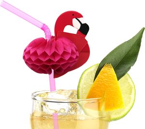 Nhà Máy Trực Tiếp Uống Rơm Cho Nhựa Uống Ống Hút Ô Hawaii Luau Đảng Ống Hút Cho Đồ Uống Trang Trí Thiết Lập - Product Image 5