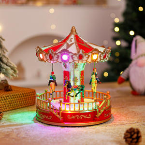 Adornos navideños de carrusel cajas de música Decoraciones navideñas Regalos navideños - Product Image 2