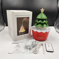 Diffuseur d'aromathérapie pour arbre de Noël, marque privée, 250 ml, diffuseur d'air ultrasonique, diffuseur d'huiles essentielles en forme de goutte de pluie avec certification CE RoHS