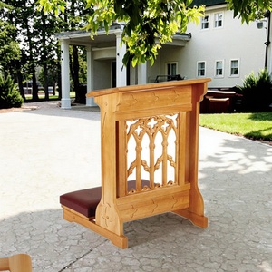 Tabouret <span class=keywords><strong>de</strong></span> prière/agenouilloir rembourré en bois massif, éco-responsable, fait main, <span class=keywords><strong>de</strong></span> style moderne, pour hôtels, écoles et salons - Product Image 4