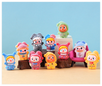Vente en gros de figurines d'animaux de cirque miniatures Kawaii, jeu de perles mystère surprise, sac de perles, jouet pour enfants, cadeau d'anniversaire pour enfants