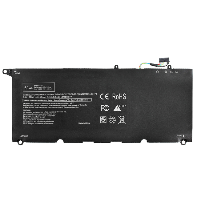 For Dell XPS 13 9350 9343 Laptop Battery Model JD25G 90V7W Compatible XPS 13 9343 9350 P54G JHXPY JHXPY53 5K9CP 05K9CP 090V7W