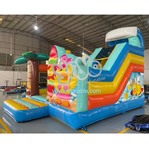 บ้านลมเป่าลมสำหรับเด็กแบบกลางแจ้ง พร้อมสไลเดอร์เปียกและแห้ง สไลเดอร์ขนาดใหญ่ ผลิตจาก PVC คุณภาพสูง จากโรงงานโดยตรง - Product Image 6