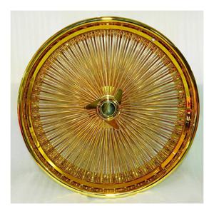 20-24 Inch Golden Gold Wire Rims Forged Aluminium Alloy Multi <strong>Spoke</strong> Passenger Car <strong>Wheels</strong> 72-204 <strong>Spokes</strong> 20x8/24x10 Universal - Product Image 1