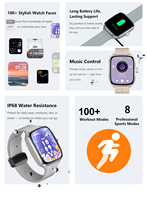 Reloj Inteligente DIRAY Fashion S7 1.95" con Llamadas Bluetooth, Deportivo para Exteriores, OEM ODM, Logotipo Personalizado, Más de 100 Modos, Resistente al Agua IP68