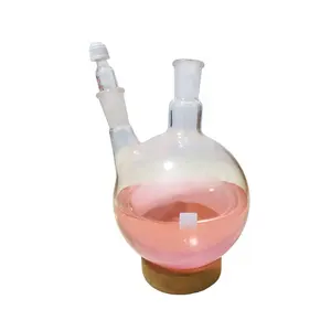 Boccetta di distillazione bollente in vetro a fondo tondo borosilicato a 2 collo da laboratorio