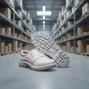 Chaussures de sécurité en cuir véritable pour hommes, confortables, durables, à lacets, semelle robuste, pour usage quotidien - Product Image 1