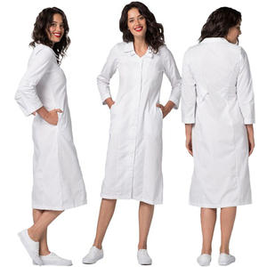 ชุดสูทผ้าฝ้ายขัดสีขาว XL สำหรับผู้หญิงเสื้อโค้ทสำหรับใส่ในโรงพยาบาลต่อต้านริ้วรอยเสื้อโค้ทสำหรับแพทย์ใน100% - Product Image 6