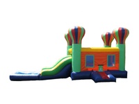 Videur aventure 2 en 1 jaune et bleu avec toboggan ballons gonflables toboggan aquatique avec piscine à vendre