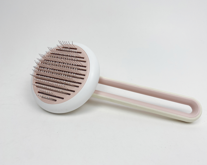 Sustainable Pet Grooming Brush Self Cleaning Dog Pet Hair Remover Cat Comb With Massaging Bead On Tips