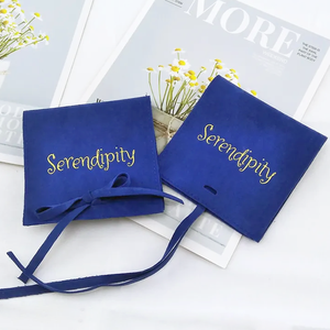 Bolsa de Joyería Personalizada con Logotipo y Divisor, Bolsa de Joyería de Lujo, Bolsas de Joyería de Terciopelo Personalizadas, Bolsa de Regalo con Lazo de Terciopelo - Product Image 3