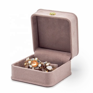 新スタイルジュエリーピンクグリーングレーパッケージスエードジュエリーボックスグリーンジュエリー収納ボックス - Product Image 4